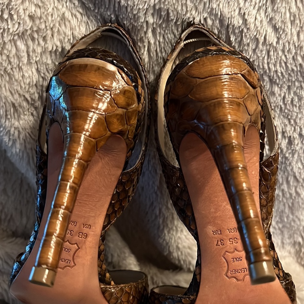 ALEXANDRE BIRMAN Whiskey Brown Heels - Picture 12 of 12